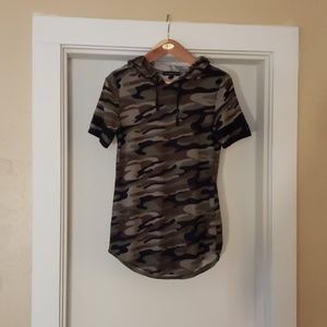 Women's camo, hooded top